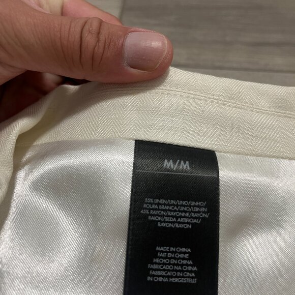 Alfani Mens Dinner Jacket Blazer Size Medium NWT White Wedding Season NWT - Picture 4 of 11